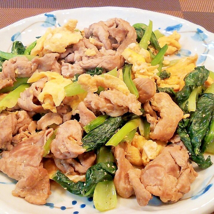 ♪豚肉と小松菜のアジア風炒め物♪